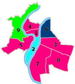 Arrondissements de Lyon - Districts of Lyon
